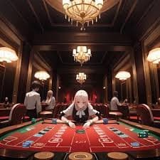 Bàn Live Casino trực tuyến với dealer thật đang phát bài tại go789